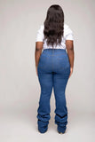 L.A. Fashion Plus Size Scrunched Denim Jeans