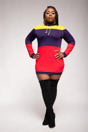 Poetic Justice Color Block Dress