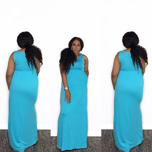 Blue Sun Maxi Dress