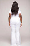 Akachi Luv Distressed Flare Plus Size Pant